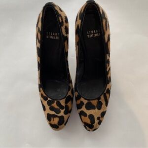 ⭐️2 x HOST PICK⭐️ Stuart Weitzman Leopard and Black Suede Platform Heels